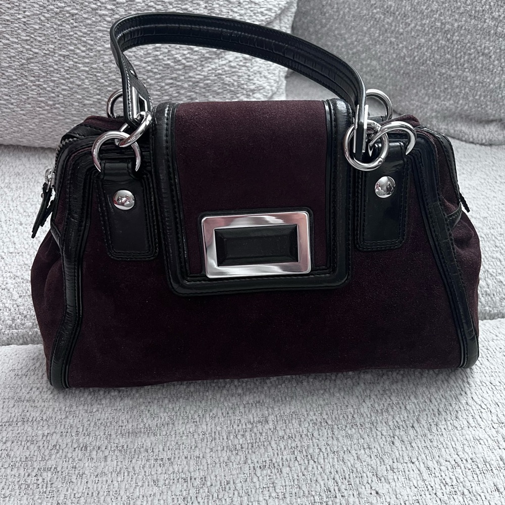 Elegant Brown Suede Women's Handbag